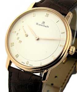 Leman Ultra Slim Power Reserve 40mm Automatic in Rose Gold on Crocodile Leather Strap with Silver Opaline Dial