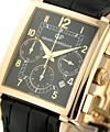 Vintage 1945 XXL Chronograph Rose Gold on Strap with Black Dial 