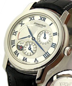 Jules Audemars Arnolds All Stars in Platinum on Back Leather Strap with Silver Dial - Limited to 99pcs