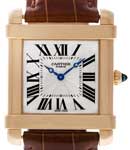Tank Chinoise  Privee Collection Rose Gold on Strap with Deployant Buckle