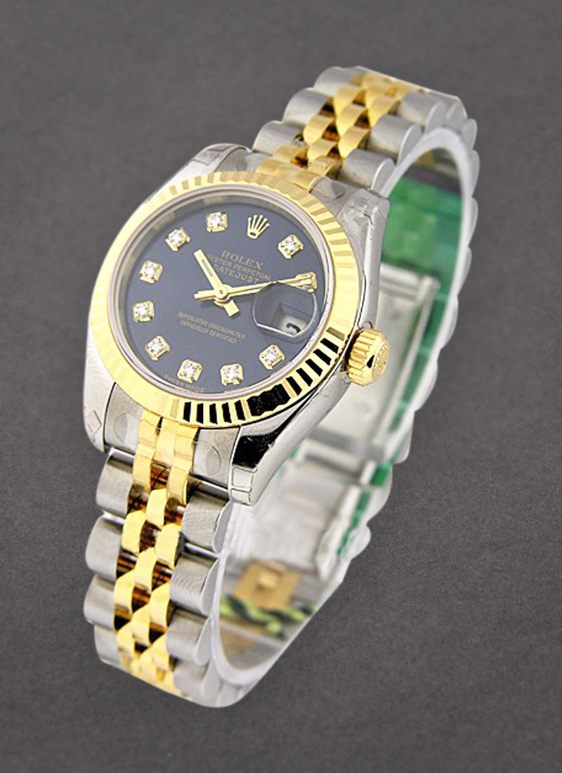 Rolex Unworn Datejust Lady's in Steel with Yellow Gold Fluted Bezel