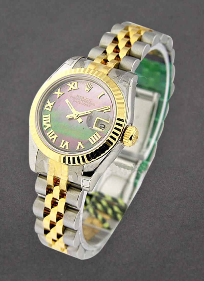 Rolex Unworn 26mm Lady's Datejust in Steel with Yellow Gold Fluted Bezel