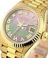 President 26mm in Yellow Gold with Fluted Bezel on Yellow Gold President Bracelet with Tahitian MOP Roman Dial