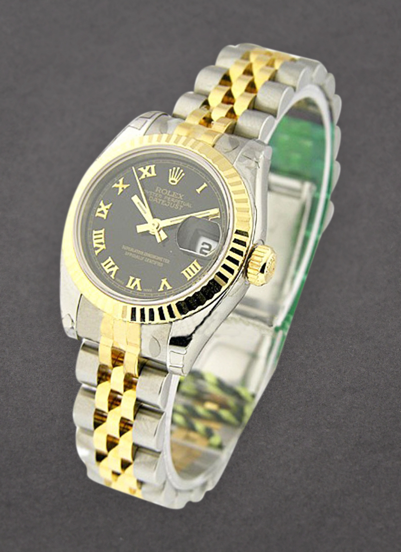 Rolex Unworn Datejust 26mm in Steel with Yellow Gold Fluted Bezel