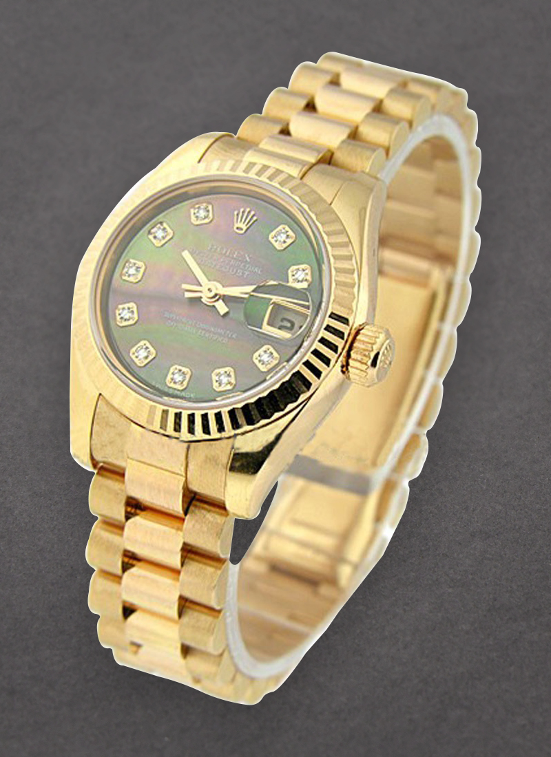 Rolex Unworn President  26mm in Rose Gold with Fluted Bezel