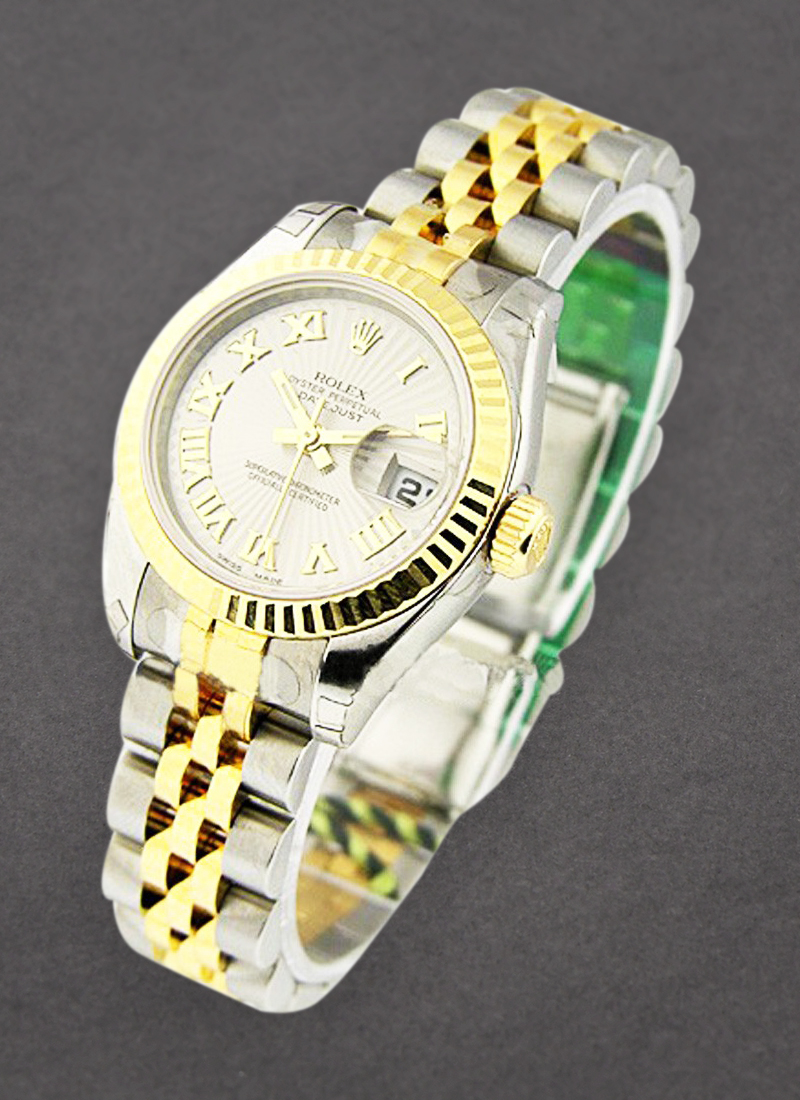 Rolex Unworn Datejust 26mm in Steel with Yellow Gold Fluted Bezel