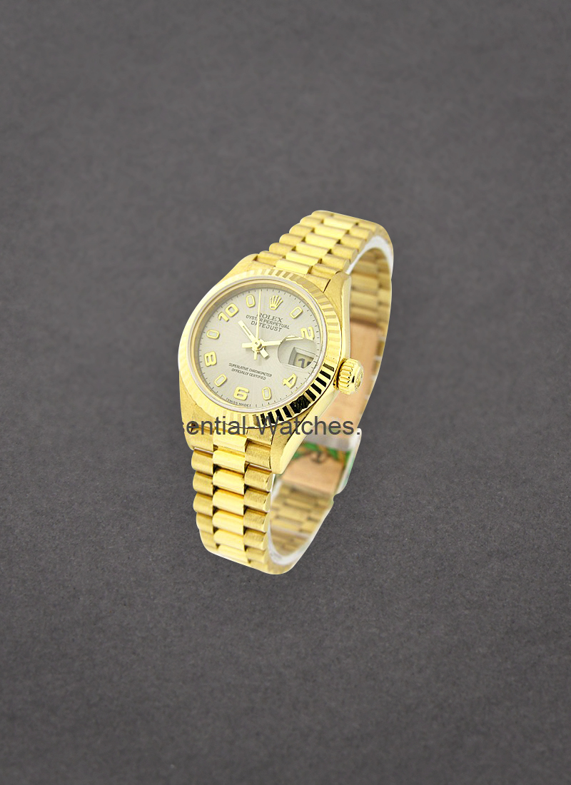 79178 used rhodium arabic Rolex Ladies President Yellow Gold with President Bracelet Essential Watches