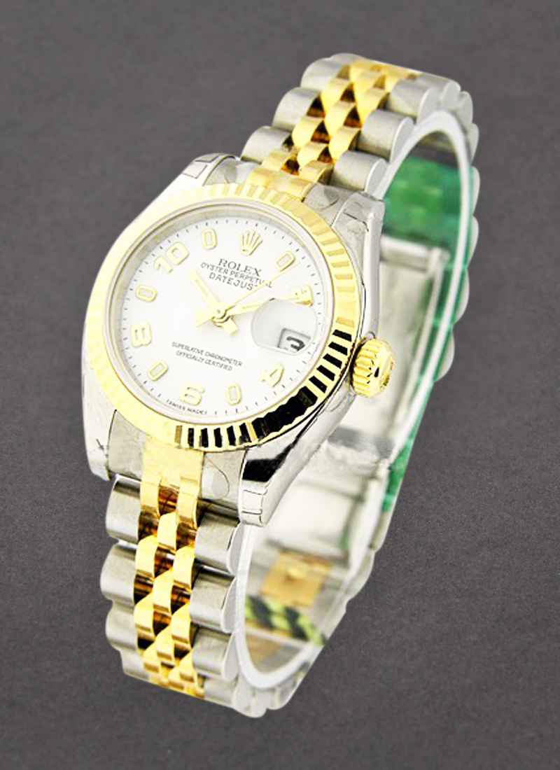 Rolex Unworn Datejust 26mm in Steel with Yellow Gold Fluted Bezel