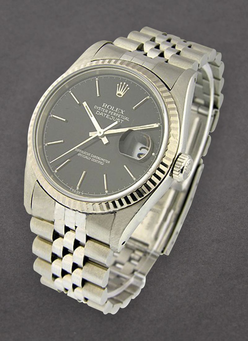 Pre-Owned Rolex Men''s Datejust 36mm with White Gold Fluted Bezel