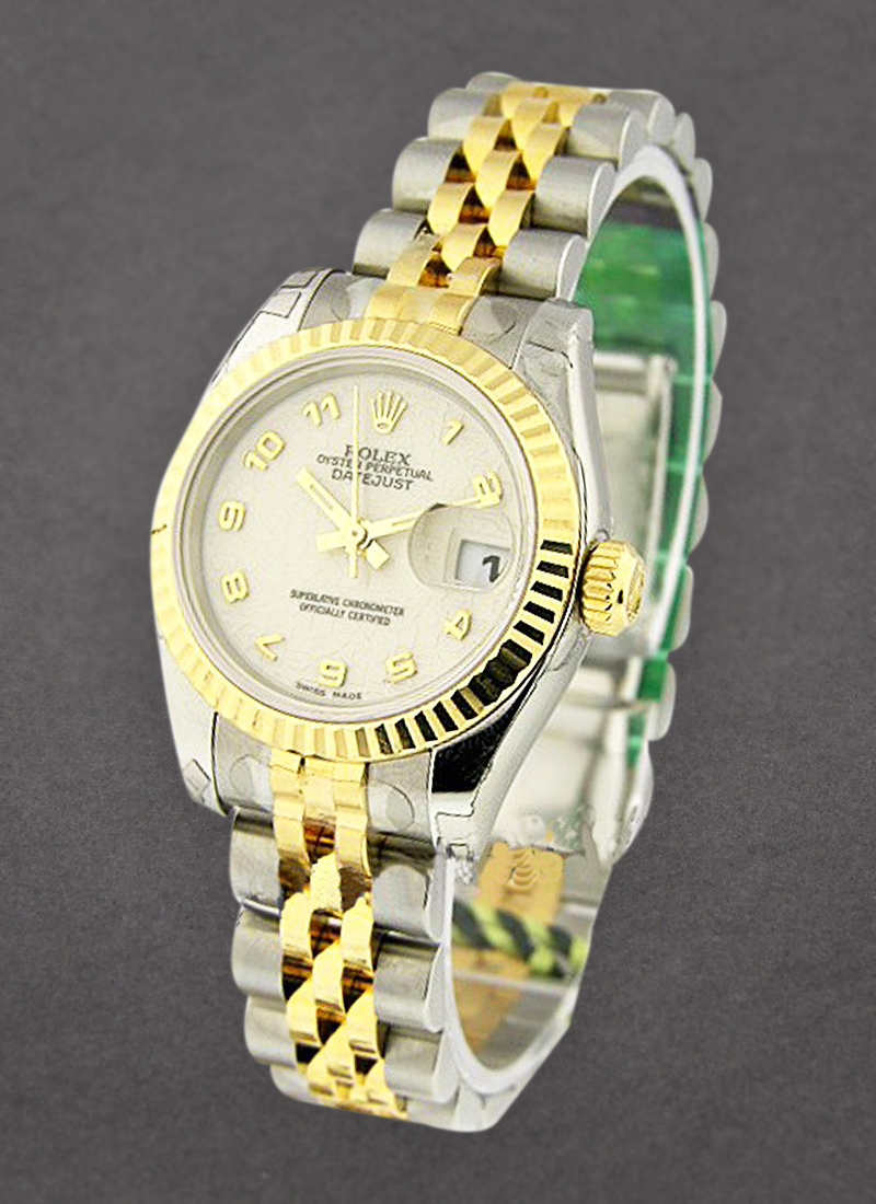 Rolex Unworn Datejust 26mm in Steel with Yellow Gold Fluted Bezel