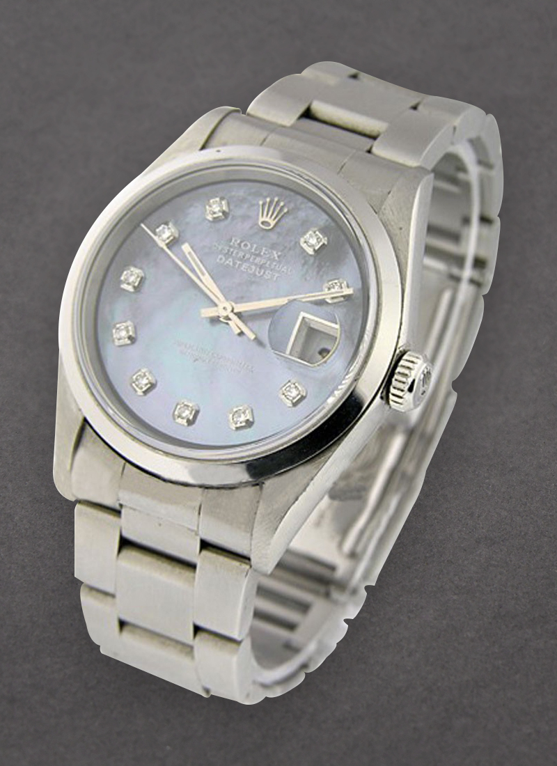 Pre-Owned Rolex Datejust 36mm in Steel with Smooth Bezel