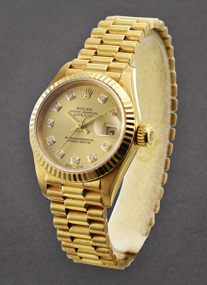 Pre-Owned Rolex President in Yellow Gold with Fluted Bezel