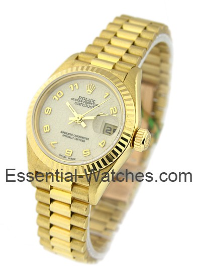 Pre-Owned Rolex President in Yellow Gold with Fluted Bezel