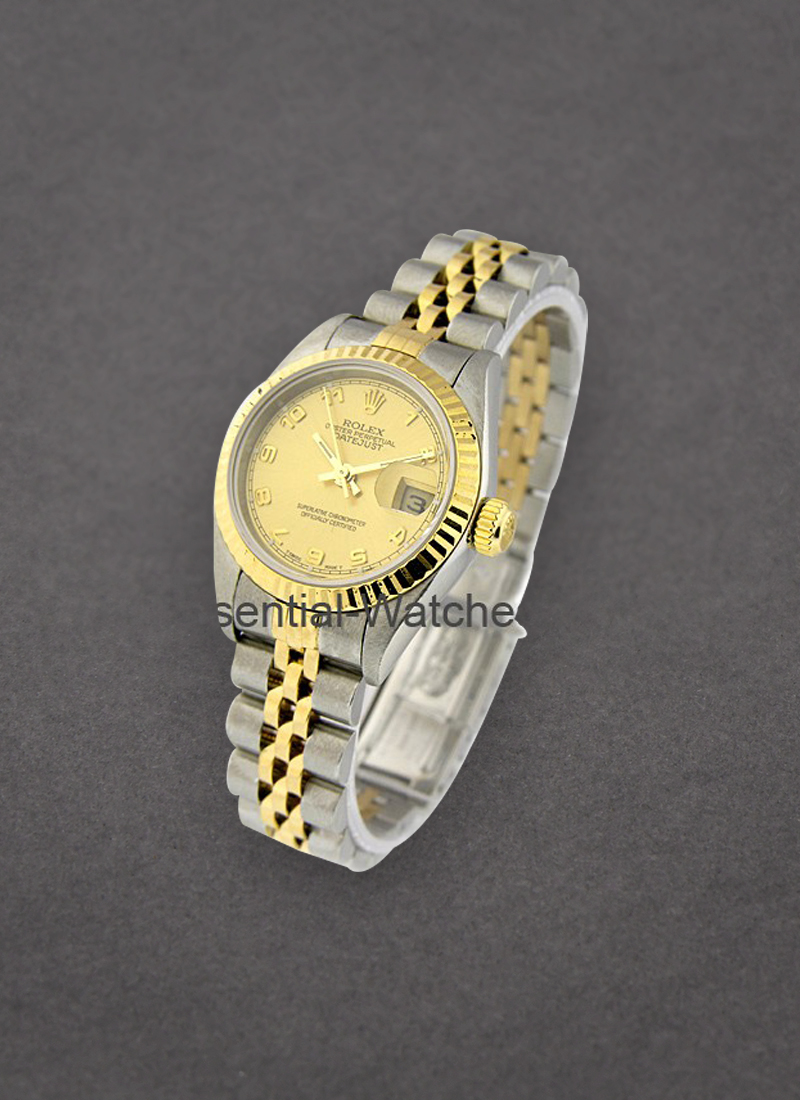 Pre-Owned Rolex Lady's 2-Tone Datejust in Steel and Yellow Gold Fluted Bezel