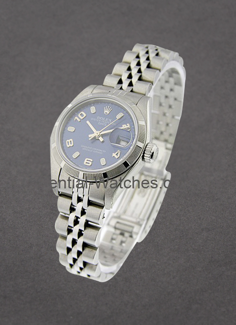 Pre-Owned Rolex Lady's Date - 26mm - Engine Turn Bezel