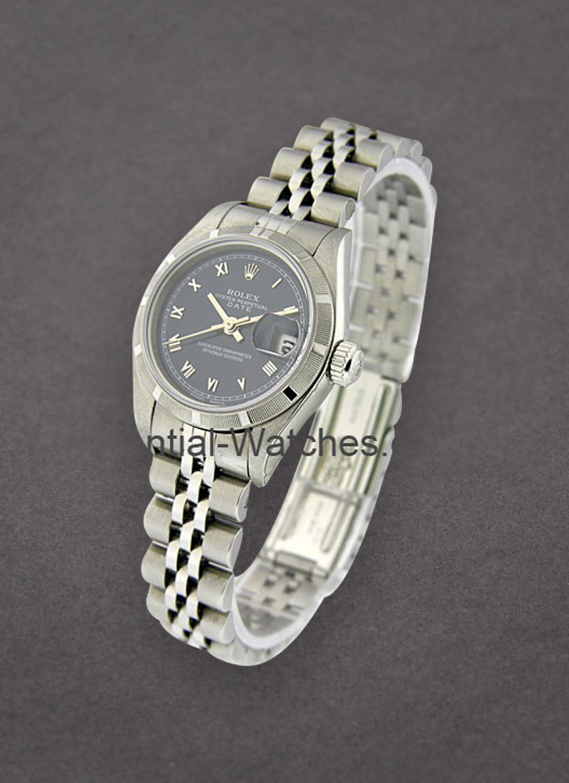 Pre-Owned Rolex Lady's Date - 26mm - Engine Turn Bezel