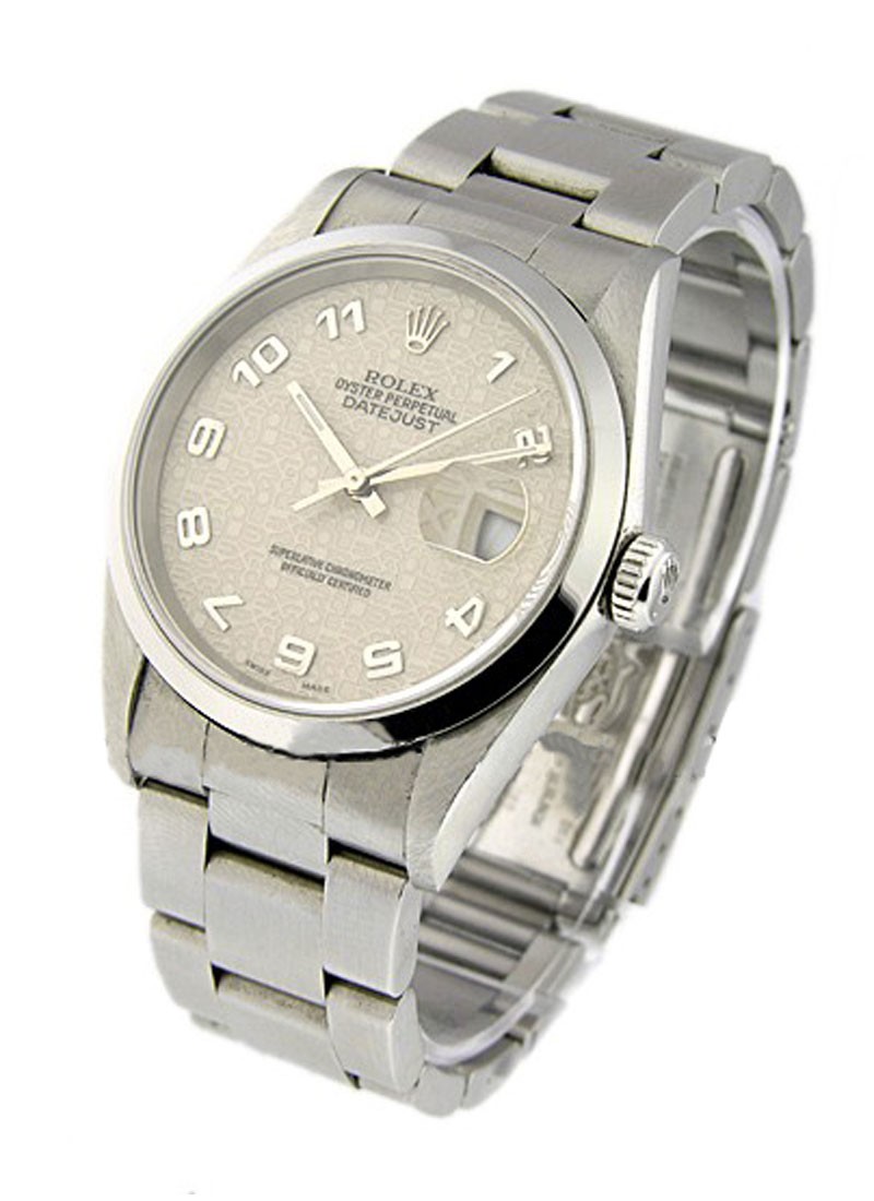 Pre-Owned Rolex Datejust 36mm in Steel with Smooth Bezel