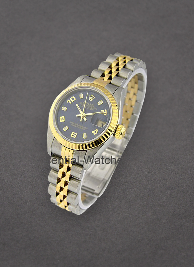 Pre-Owned Rolex Lady's 2-Tone Datejust in Steel with Yellow Gold Fluted Bezel