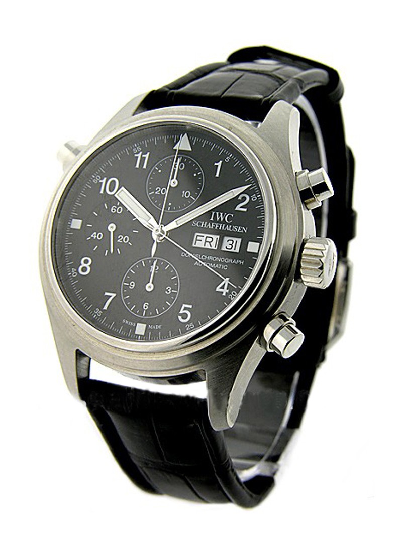 IWC Pilot Doppel Double Chronograph in Steel