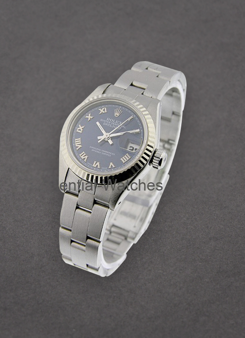 Pre-Owned Rolex Lady's Datejust in Steel with White Gold Fluted Bezel