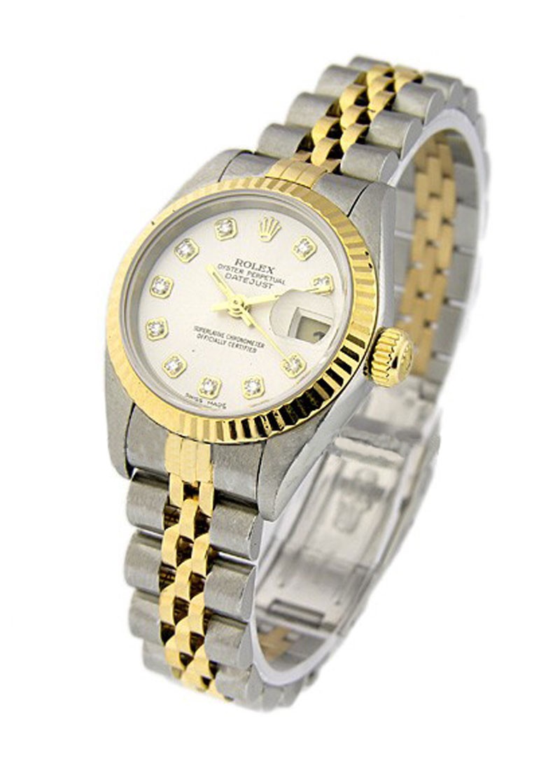 Pre-Owned Rolex Lady''s 2-Tone Datejust in Steel and Yellow Gold Fluted Bezel
