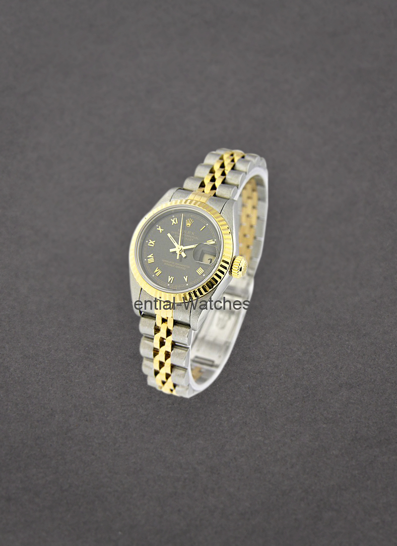 Pre-Owned Rolex Lady's 2-Tone Datejust in Steel and Yellow Gold Fluted Bezel