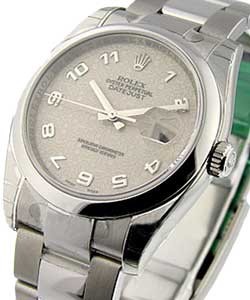 Datejust 36mm in Steel with Domed Bezel on Steel Oyster Bracelet with Ivory Jubilee Arabic Dial