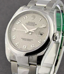 Datejust 36mm in Steel with Domed Bezel on Steel Oyster Bracelet with Ivory Jubilee Arabic Dial