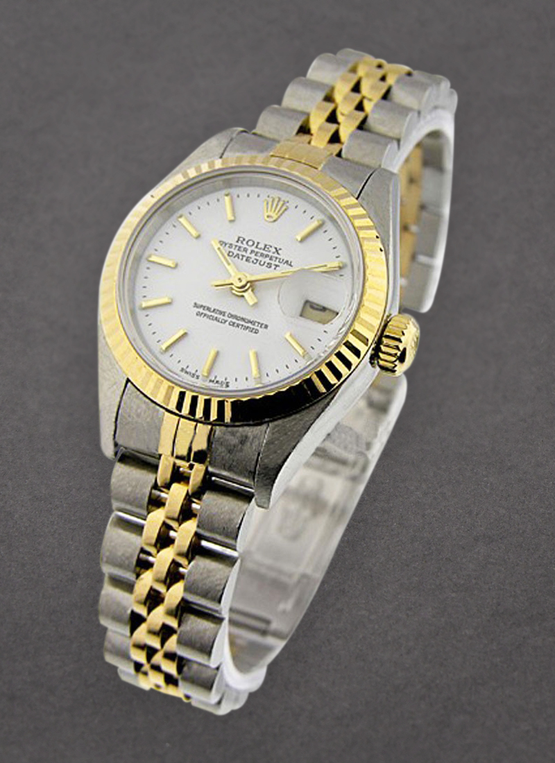 Pre-Owned Rolex Lady's 2-Tone Datejust in Steel and Yellow Gold Fluted Bezel