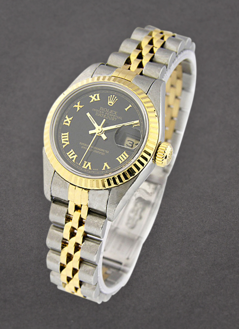 Pre-Owned Rolex Lady's 2-Tone Datejust in Steel and Yellow Gold Fluted Bezel