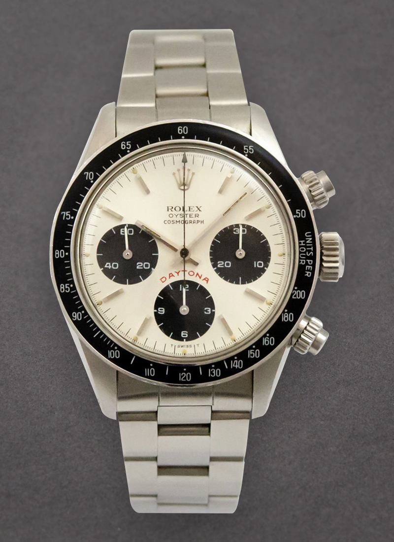 Pre-Owned Rolex Daytona Panda 6263 Small Red in Steel Circa 1976