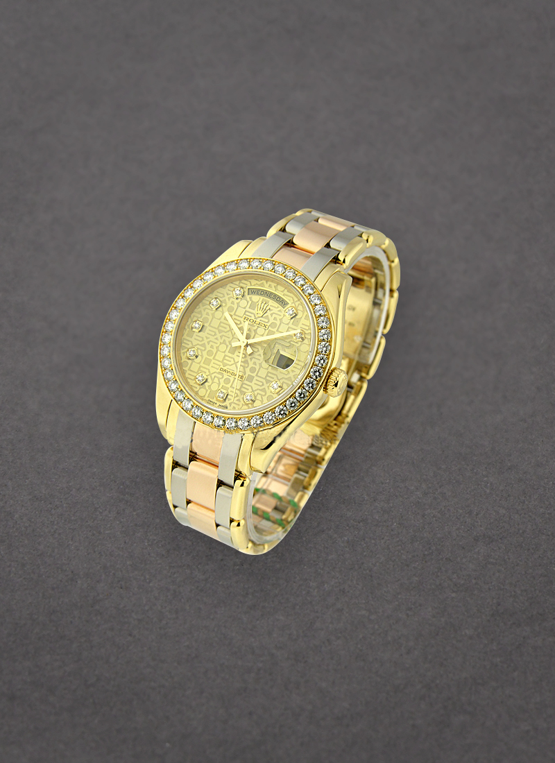 Pre-Owned Rolex Tridor Masterpiece Day Date with Yellow Gold Diamond Bezel