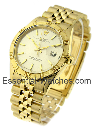 Pre-Owned Rolex Datejust 35mm in Yellow Gold with Turn O Graph Bezel-circa 1966