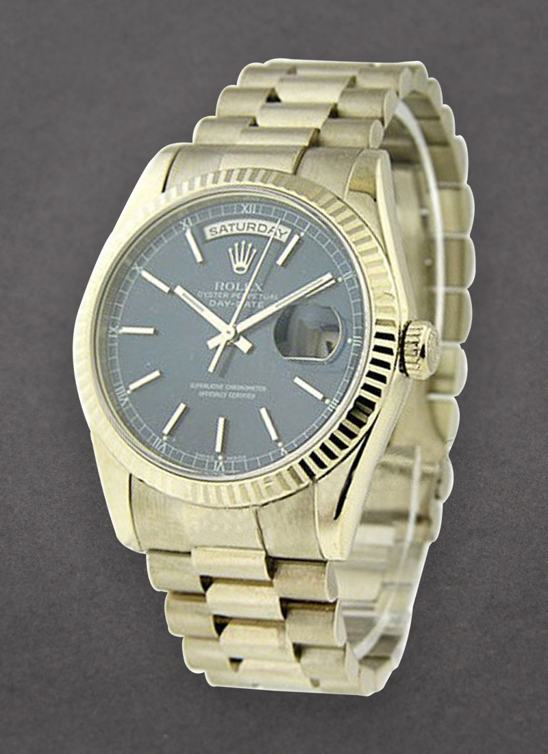 Pre-Owned Rolex President in White Gold with Fluted Bezel -circa 2001