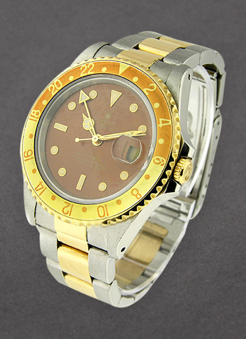 Pre-Owned Rolex GMT Master II in Steel with Yellow Gold Bezel