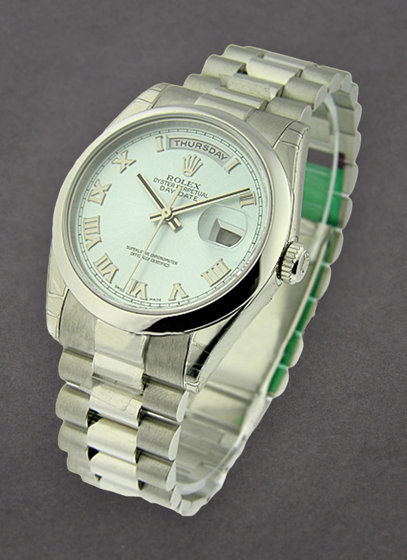 Rolex Unworn Men's Day-Date Platinum President with Domed Bezel