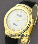 Cellini Cellissma in Yellow Gold on Strap with White Roman Dial