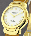 Cellini Cellissma in Yellow Gold on Strap with White Roman Dial
