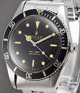 Vintage Submariner No Date Ref 5508 with Refinished Dial Stainless Steel - Case has no serial numbers