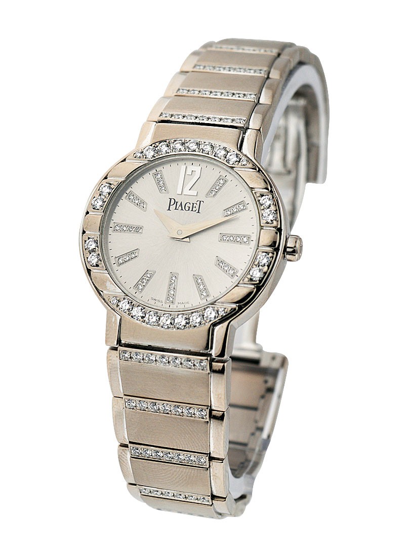 Piaget Polo Lady's Size in White Gold with Diamond Bezel