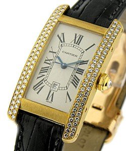 Mid  Size - Tank Americain with Diamond Case 100% Original Factory Diamonds 