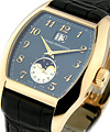  Richevelle Big Date with Moon Phase  Rose Gold on Strap with Blue Dial