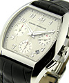 Richeville Chronograph  Steel on Strap with White Arabic Dial