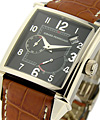 Vintage 45 with Power Reserve Display White Gold on Strap with Black Dial