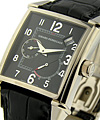 Vintage 45 with Power Reserve Display White Gold on Strap with Black Dial (Black Strap)