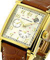 Vintage 45 with Power Reserve Display Yellow Gold on Strap with Silver Dial