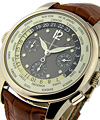 World Time Chronograph  WWTC  White Gold on Strap with Grey Dial