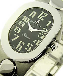 Serena in Stainless Steel on Steel Bracelet with Black Arabic Dial