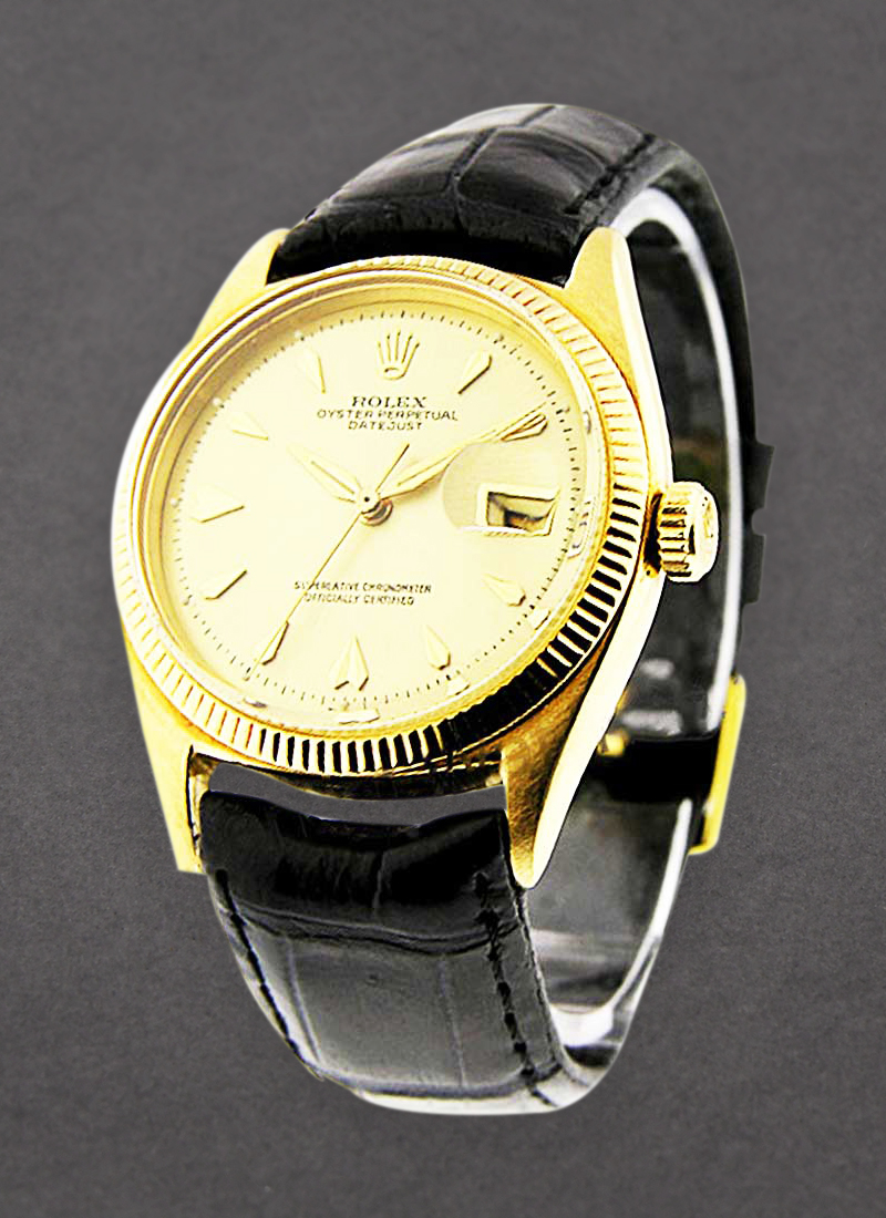 Pre-Owned Rolex Vintage Datejust 36mm in Yellow Gold-Circa 1959 