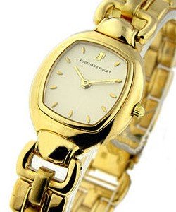 Lady's Aquapiguet in Yellow Gold  On Yellow Gold Bracelet with Silver Dial 